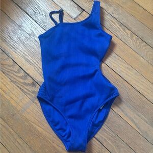 Abercrombie Kids Blue One Piece Swimsuit with Side Cut Out